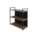 Ver imagem 3 de Estante com 3 Prateleiras 84x80x33cm com Fundo Yon Marrom/Vermont/Preto
