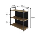 Ver imagem 4 de Estante com 3 Prateleiras 84x80x33cm com Fundo Yon Marrom/Vermont/Preto