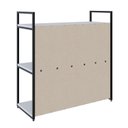 Ver imagem 7 de Estante com 3 Prateleiras 84x80x33cm com Fundo Yon Branco/Preto
