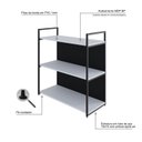 Ver imagem 6 de Estante com 3 Prateleiras 84x80x33cm com Fundo Yon Branco/Preto