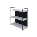 Ver imagem 3 de Estante com 3 Prateleiras 84x80x33cm com Fundo Yon Branco/Preto