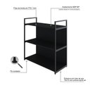 Ver imagem 6 de Estante com 3 Prateleiras 84x80x33cm com Fundo Yon Preto