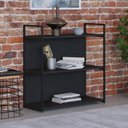 Ver mais imagens de Estante com 3 Prateleiras 84x80x33cm com Fundo Yon Preto