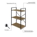 Ver imagem 6 de Estante com 3 Prateleiras 84x60x33cm Yon Marrom/Vermont/Preto