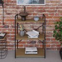 Ver imagem 1 de Estante com 3 Prateleiras 84x60x33cm Yon Marrom/Vermont/Preto
