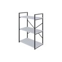 Ver imagem 3 de Estante com 3 Prateleiras 84x60x33cm Yon Branco/Preto