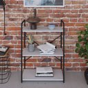 Ver imagem 1 de Estante com 3 Prateleiras 84x60x33cm Yon Branco/Preto