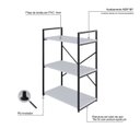 Ver imagem 6 de Estante com 3 Prateleiras 84x60x33cm Yon Branco/Preto