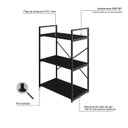Ver imagem 6 de Estante com 3 Prateleiras 84x60x33cm Yon Preto