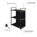 Ver imagem 6 de Estante com 3 Prateleiras 84x60x33cm com Fundo Yon Marrom/Terracota/Preto