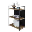 Ver imagem 5 de Estante com 3 Prateleiras 84x60x33cm com Fundo Yon Marrom/Vermont/Preto