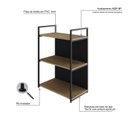 Ver imagem 6 de Estante com 3 Prateleiras 84x60x33cm com Fundo Yon Marrom/Vermont/Preto