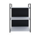 Ver imagem 2 de Estante com 3 Prateleiras 84x60x33cm com Fundo Yon Branco/Preto