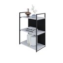 Ver imagem 5 de Estante com 3 Prateleiras 84x60x33cm com Fundo Yon Branco/Preto