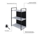 Ver imagem 6 de Estante com 3 Prateleiras 84x60x33cm com Fundo Yon Branco/Preto