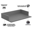 Ver imagem 6 de Kit 03 Suportes Suspensos para Micro-ondas Forno 60x40 Cm Class L03 Cinza - Lyam