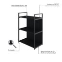 Ver imagem 6 de Estante com 3 Prateleiras 84x60x33cm com Fundo Yon Preto