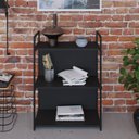 Ver imagem 1 de Estante com 3 Prateleiras 84x60x33cm com Fundo Yon Preto