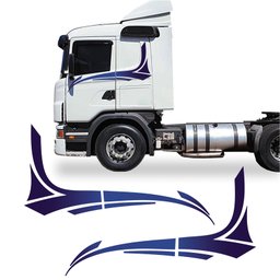 Faixa Scania 2008 Adesivo Azul Lateral Caminhão Decorativo Teu Adesivo Faixa Scania 2008 Adesivo Azu - 1