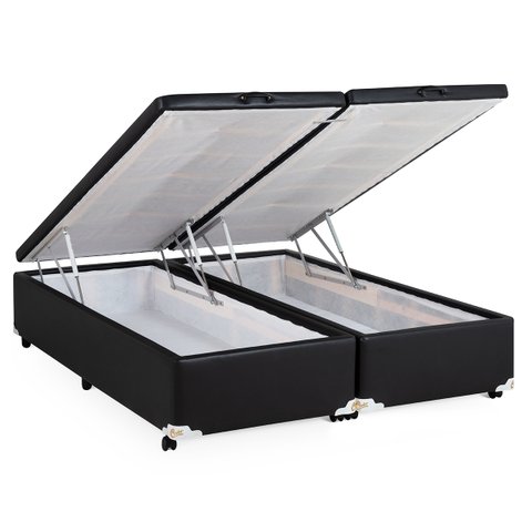 Box Baú Castor King Preto 180x200x35cm