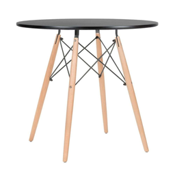 Mesa Eiffel Eames 70cm Redonda Desing Elegante Moderno Cor Preto - 4