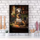 Ver imagem 1 de Quadro para Cozinha Cão Raça Pastor Alemão 24x18cm:madeira Preta