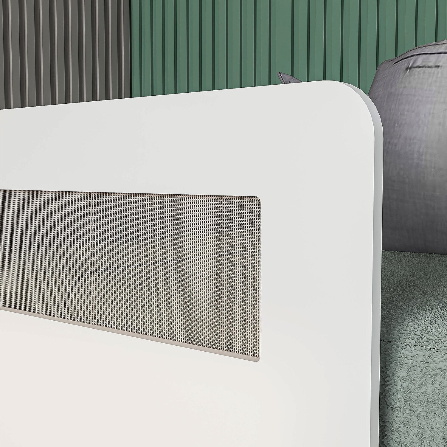 Bicama Infantil Space Solteiro com Rattan, Grade de Proteção e Escada de Fácil Acesso Casatema - 6