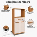 Ver imagem 6 de Balcão para Cozinha 2 Portas 1 Gaveta com Rodízios Conquista Espresso Móveis