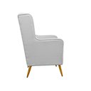 Ver imagem 3 de Poltrona de Amamentação Pé Palito Eduarda Puff - Blissbaby:linho Cinza