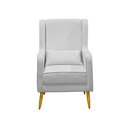 Ver imagem 2 de Poltrona de Amamentação Pé Palito Eduarda Puff - Blissbaby:linho Cinza