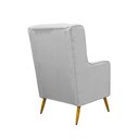 Ver imagem 4 de Poltrona de Amamentação Pé Palito Eduarda Puff - Blissbaby:linho Cinza