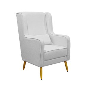 Poltrona de Amamentação Pé Palito Eduarda Puff - Blissbaby:linho Cinza