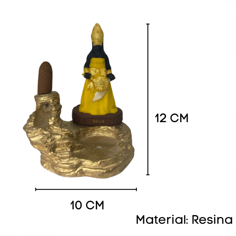 Incensário Cascata Orixás em Resina 12 Cm - Escolha a Cor:oxum Amarela - 2