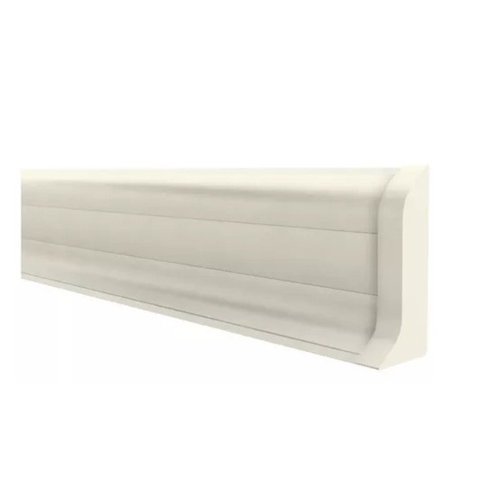 Moldura Roda Pé Rodapé Branco Pvc 7 Cm - Kit 10 Metros