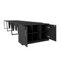 Ver imagem 3 de Plataforma de Trabalho com Armario 2 Portas MDP 405cm Preto F5 Office