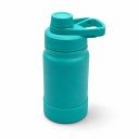 Ver imagem 1 de Garrafa Térmica Ms-966 350ml Capa Protetora Silicone:Verde Água