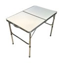 Ver imagem 1 de Mesa Dobrável Maleta Alumínio Alça Portátil 90x60 Camping Pesca Jardim Externa Salão Festas Gourmet