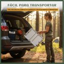 Ver imagem 7 de Mesa Dobrável Maleta Alumínio Alça Portátil 90x60 Camping Pesca Jardim Externa Salão Festas Gourmet