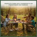 Ver mais imagens de Mesa Dobrável Maleta Alumínio Alça Portátil 90x60 Camping Pesca Jardim Externa Salão Festas Gourmet