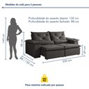 Ver imagem 4 de Sofá Retrátil e Reclinável 3 Lugares 230cm Londres