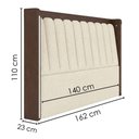 Ver imagem 3 de Cabeceira Casal 140 cm Lumina LED com Frame Boucle Tca 310 Corino Tcs 721 Peer