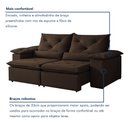 Ver mais imagens de Sofá Retrátil e Reclinável 3 Lugares Suede Londres 230cm Yescasa Marrom