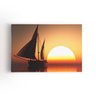 Barco Pôr do Sol Mar Decorativo Quadro Canvas 100x70cm - 1