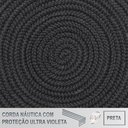 Ver imagem 6 de 2 Cadeira Noronha Aluminio Micro Pintura Preta, Tr. Telinha Corda Nautica Preta, Estofado - Branco