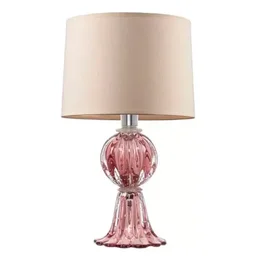 Abajur Decorativo em Murano Verona Uno Vintage Rose - Abajur Clássico de Alta Qualidade - 33x22cm -  - 1