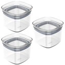 Ver imagem 1 de Conjunto 3 Potes Herméticos com Tampa 450ml Natural Plástico Porta Condimentos ou