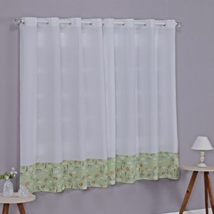 Cortina Baby 2 Metros Quarto de Bebê Infantil Menino Menina Varão Simples:safari Verde