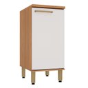 Ver imagem 1 de Balcão para Cozinha 100% MDF 40 cm 1 Porta Dulce Freijó/Branco