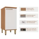 Ver imagem 2 de Balcão para Cozinha 100% MDF 40 cm 1 Porta Dulce Freijó/Branco