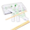 Kit 200 Pares de Hashi Waribashi Bambu 20cm Sache de Papel - 5